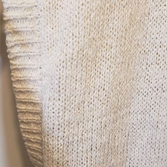 Lane Bryant 18/20 NWT Cream Ivory Open Front Short Sleeve Duster Vest Cardigan - Picture 6 of 7